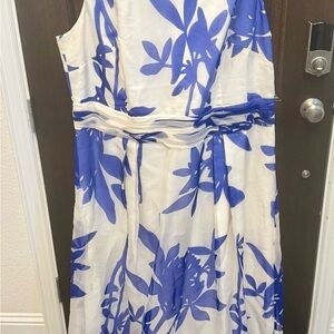 Boden Blue and White Maxi Dress